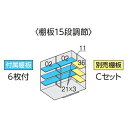 イナバ物置 フォルタ FS-2614H用オプション 別売棚Cセット