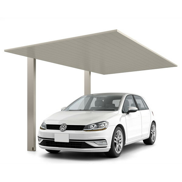 【エリア限定】 LIXIL カーポートSC 1台用 27-50型 基本タイプ 標準柱 アルミ色
