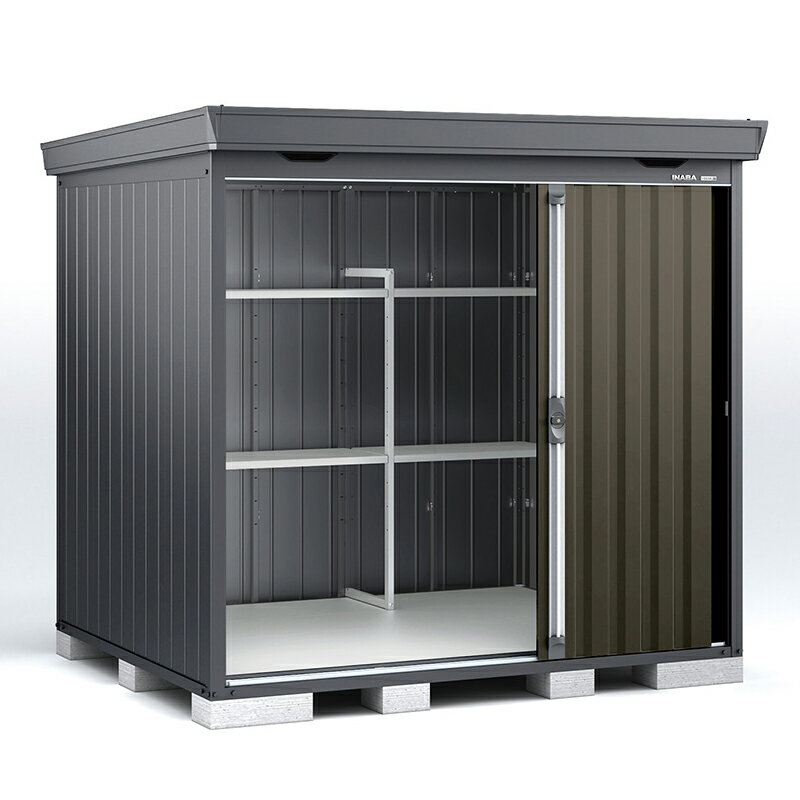 物置 屋外 イナバ物置フォルタ FS-2218SF 一般型 スタンダード 本体：フランネルグレー 扉：エボニーブラウン 収納