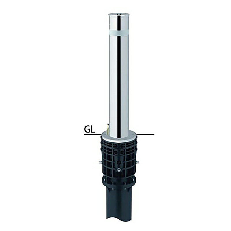 サンポール リフター φ114.3 上下式 バリアフリータイプ カギ付 LA-12KC-E-BF 車止め 駐車場 ポール ス..