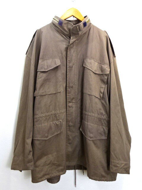 【中古】USED 古着 フィールドコート ミリタリージャケット size 4XL BROWN ブラウン