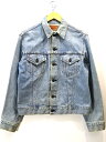 【中古】古着 日本製 LEVI’S リーバイス デニムジャケット 70504-0233 イレギュラースタンプ ジージャン Gジャン コットン 綿 メンズ アウター サイズ L インディゴ系