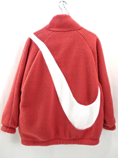 【中古】NIKE ナイキ BIG SWOOSH BOA JACKET リバーシブルジャケット フリース S サイズ ピンク