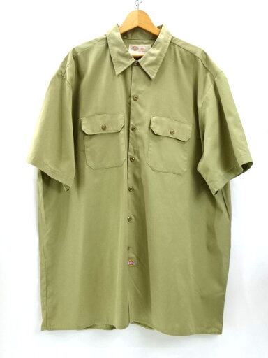 【中古】Dickies ディッキーズ ワークシャツ S/S 半袖 メンズ トップス シャツ ビッグシルエット オーバーサイズ サイズ 2XL カーキベージュ系 【中古】Dickies ディッキーズ ワークシャツ S/S 半袖 メンズ トップス シャツ ビッグシルエット オーバーサイズ サイズ 2XL カーキベージュ系