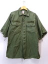 古着 VOTE MAKE NEW CLOTHS ボートメイクニュークローズ U.S.ARMY ミリタリーシャツ 半袖シャツ リメイク ARMY メンズ トップス サイズ 10 1/2 カーキグリーン系