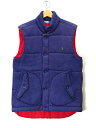 【中古】 古着 Polo by Ralph Lauren ポロ バイ ラルフローレン スウェット 中綿ベスト メンズ アウター サイズ M ネイビー系