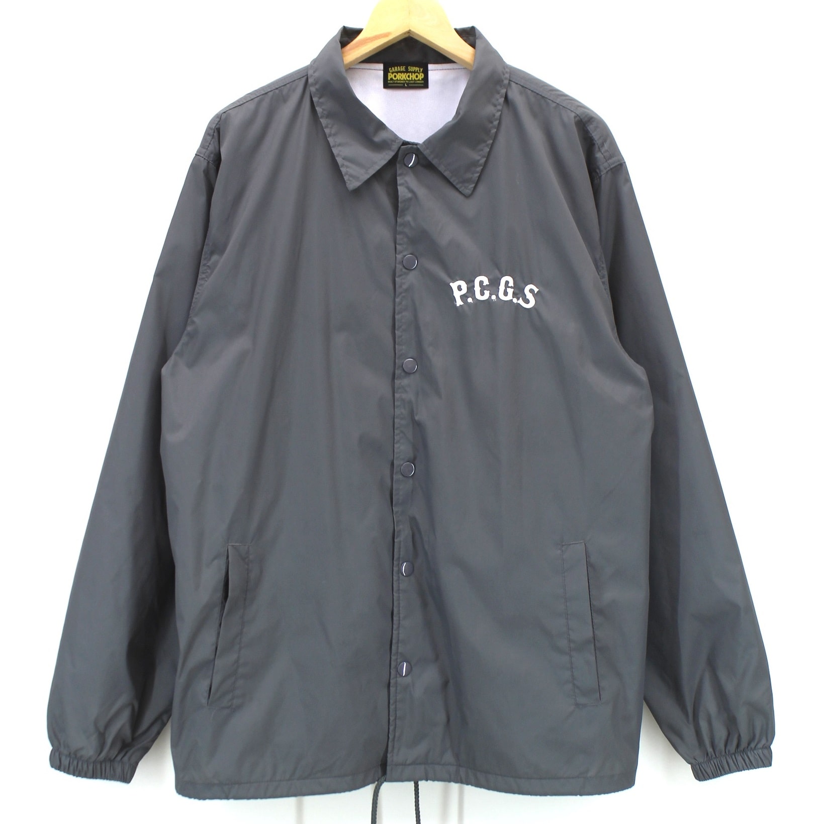 【中古】PORKCHOP ポークチョップ コーチジャケット 7059-01 33386 C-Y サイズL グレー