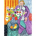 紫色のドレスとアネモネ 【6号】 アンリ・マティス 【 額縁が選べる 額入り 複製画 絵画 】
