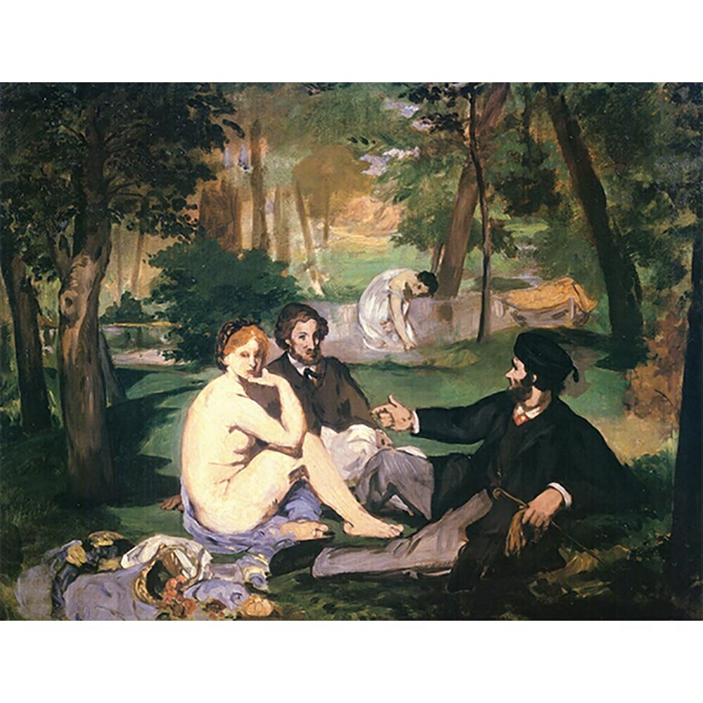 牧草地のランチ 【20号】 エドゥアール・マネ 【 額縁が選べる 額入り 複製画 絵画 】