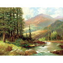 山と川の風景 【15号】 ロバート・ウッド 【 額縁が選べる 額入り 複製画 絵画 】