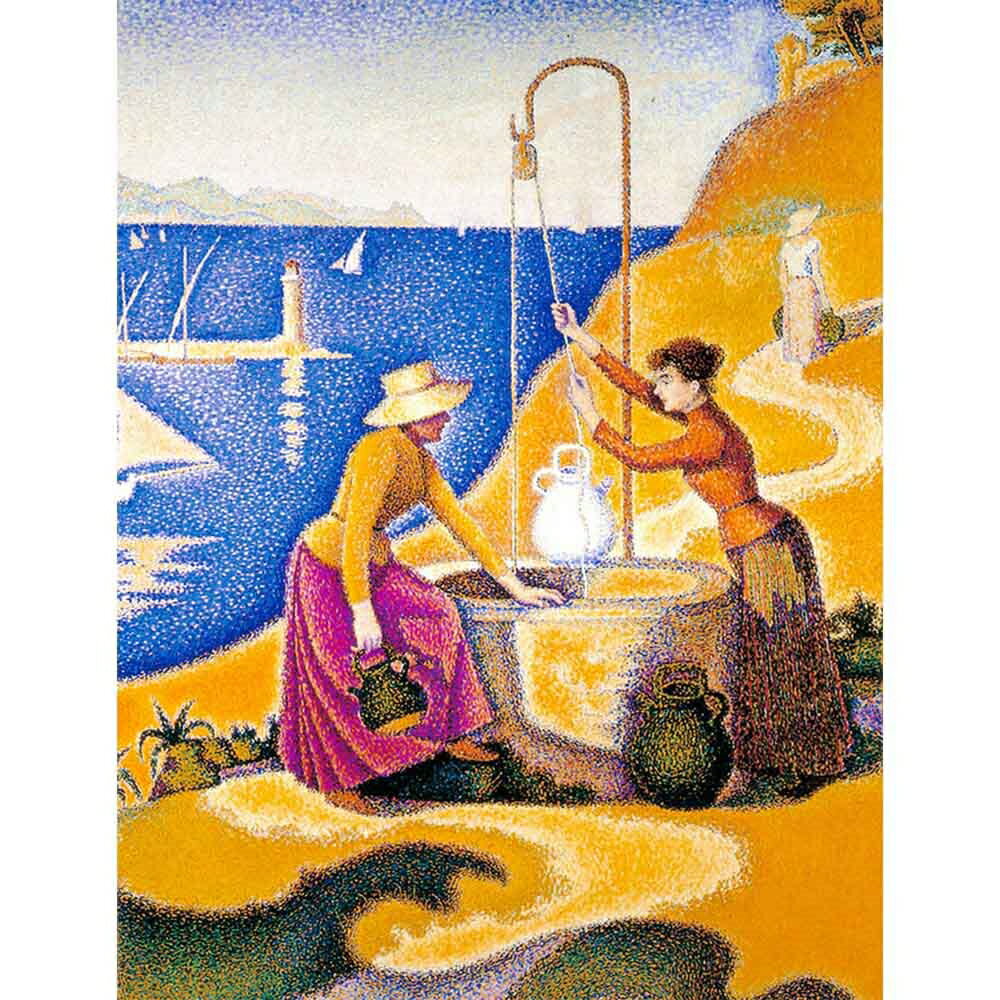 井戸と女性 【10号】 ポール・シニャック 【 額縁が選べる 額入り 複製画 絵画 】