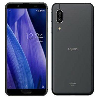 au AQUOS sense3 SHV45 ブラック SHARP 当社3ヶ月間保証 中古 