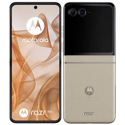 motorola razr 50s A403MO サンドクリーム【SoftBank版SIMフリー】 MOTOROLA 当社6ヶ月保証 未使用 【 中古スマホとタブレット販売の携帯少年 】