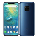 【SIMロック解除済】【ネットワーク利用制限▲】Softbank Huawei Mate 20 Pro LYA-L09 ミッドナイトブルー Huawei 当社3...