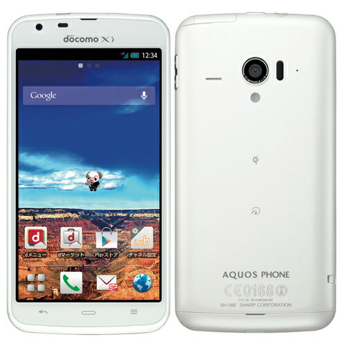 白ロム docomo 未使用 AQUOS PHONE ZETA SH-06E White スマホ 中古 本体 送料無料