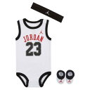 【6-12month】Jordan 3-Piece Set ジョーダン スリーピース セット ボディースーツ ベビー ホワイト fq0723-100