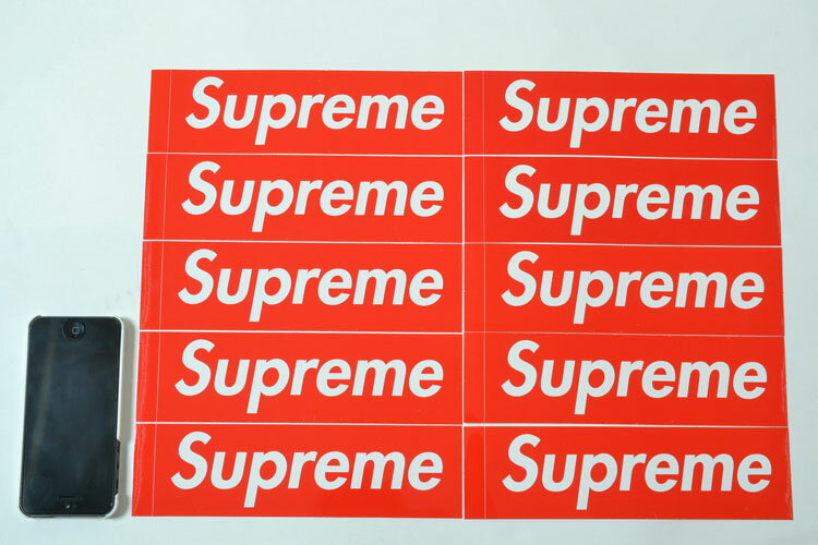 【送料無料】10枚セット 定番★Supreme シュプリーム ステッカー　ボックスロゴ