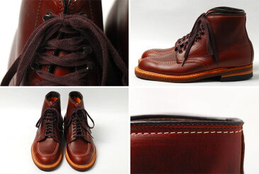 【送料無料】Alden Men's Indy Boot High Top Blucher Workboot Style#:403★オールデン　ブラウン　ショート★本革 シューズ★