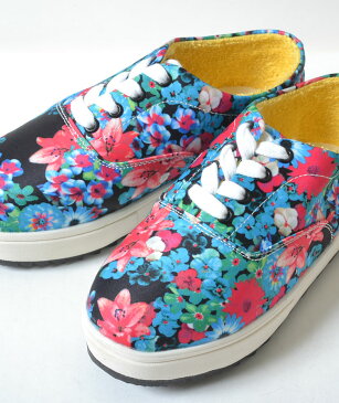 【送料無料】Suger Freak Footwear CORIOSITY FREAK シュガーフリークフットウェア 厚底 花柄 ブルー かわいい 子供靴 キッズ
