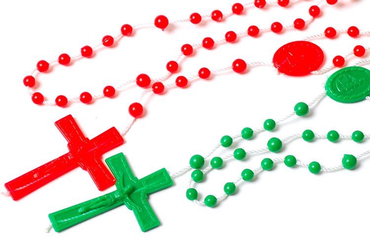 【ロザリオ ネックレス】【ゴシック】【定番人気】【ギフト】【お守り】☆本場 教会 カトリックの国、イタリア・バチカン買付け★ロザリオネックレス★【sep_pt】