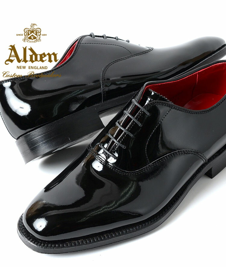 オールデン ビジネスシューズ メンズ ALDEN 9373 オールデン★Formal Plain Toe Bal フォーマル プレーントゥ バル ブラック パテント カーフ★本革 シューズ★【sep_pt】