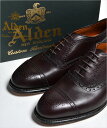 ALDEN 908 I[f _I@CAP TOE@Xg[g`bv@ Medallion Tip Bal Calfskin J[tXL@{v V[Y