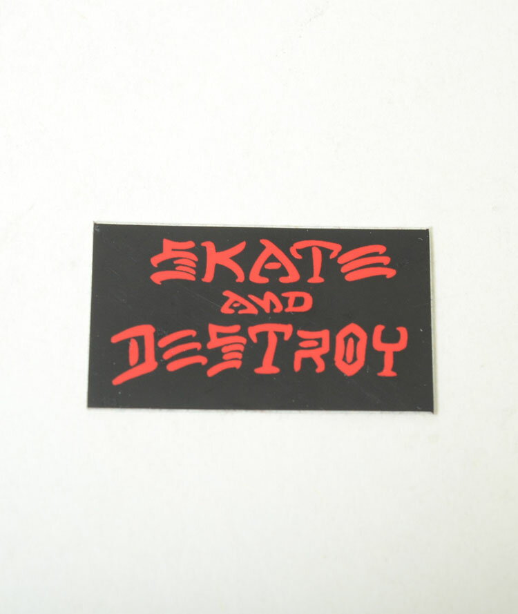 THRASHER SKATE AND DESTROY STICKERS スラッシャー SKATE AND DESTROY ステッカー ブラック