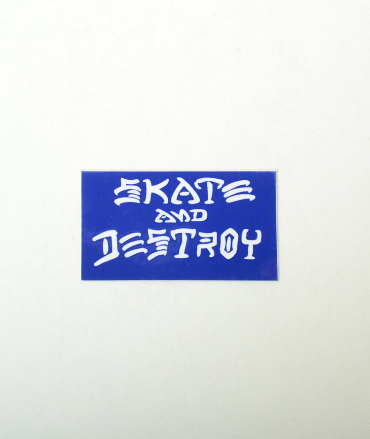 THRASHER SKATE AND DESTROY STICKERS スラッシャー SKATE AND DESTROY ステッカー ブルー 1