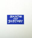 THRASHER SKATE AND DESTROY STICKERS スラッシャー SKATE AND DESTROY ステッカー ブルー