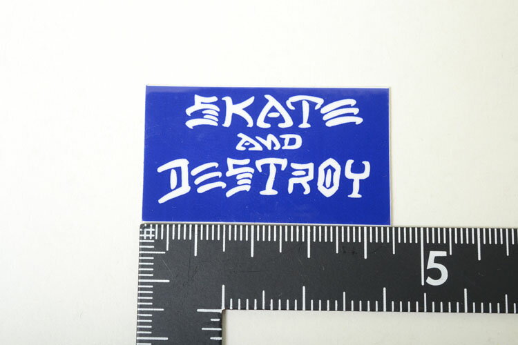 THRASHER SKATE AND DESTROY STICKERS スラッシャー SKATE AND DESTROY ステッカー ブルー 2