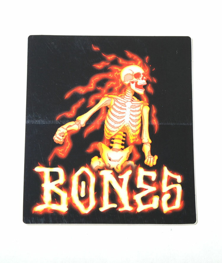 BONES STICKER ボーンズ スケート ステッカー ブラック ファイアー