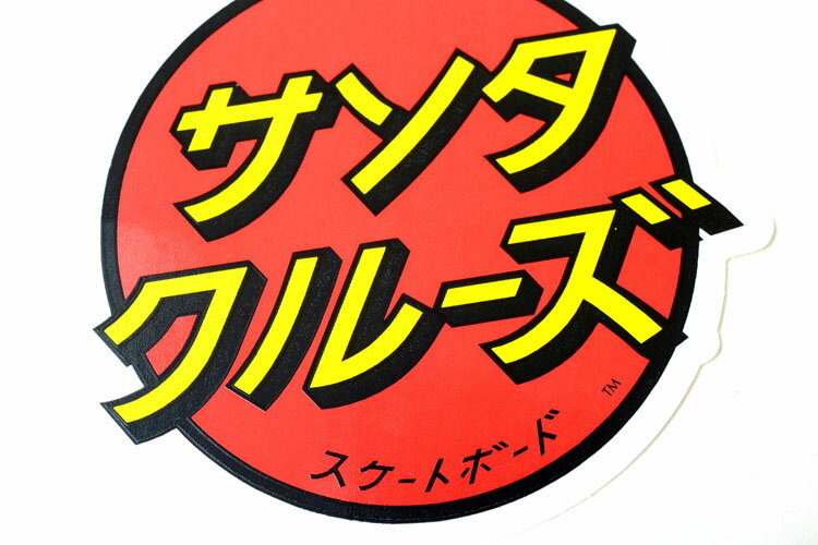 SANTACRUZ STICKER サンタクルズ ステッカー レッド カタカナ 2