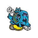 SLIME BALLS SB Puff Balls STICKER スライム ボール エスビー パフ ボール ステッカー ブルーイエロー