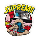 Supreme Bedroom Sticker シュプリーム ベッドルーム ステッカー イエローロゴ