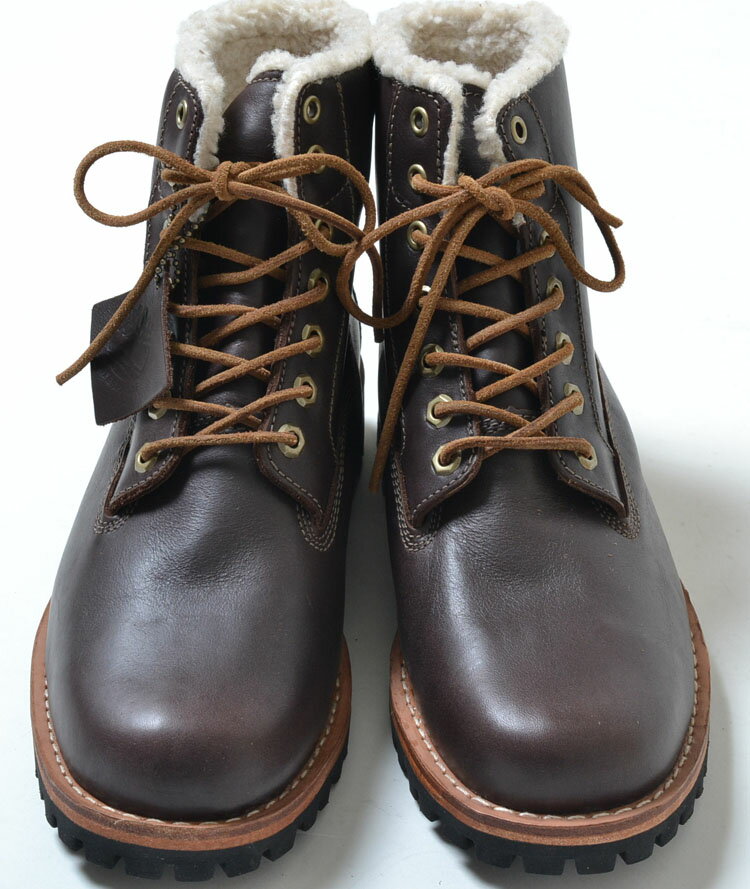 【送料無料】TIMBERLAND EarthKeepers Heritage Rugged Lined ティンバーランド レザー　ダークブラウン　メンズ　ブーツ