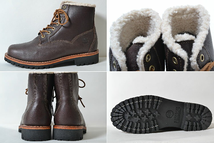 【送料無料】TIMBERLAND EarthKeepers Heritage Rugged Lined ティンバーランド レザー　ダークブラウン　メンズ　ブーツ