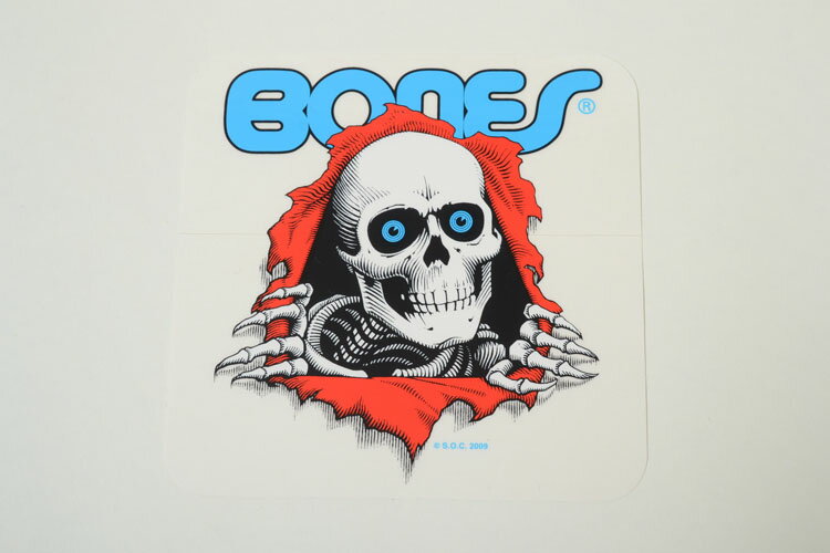 POWELL BONES STICKER ボーンズ スケート ステッカー ドクロ ホワイト