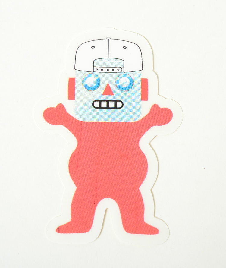 Grizzly Griptape sticker グリズリー グリップテープ ステッカー レッド ロボット