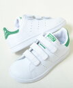 【17cm-21.5cm】adidas STAN SMITH CF C アディダス スタンスミス CF C ホワイト×グリーン キッズ ベビー kids baby スニーカー 子供靴 m20607