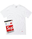 SUPREME/Hanes Tagless Tees(3Pack) シュプリームxへインズ Tシャツ 3枚入り 全2色