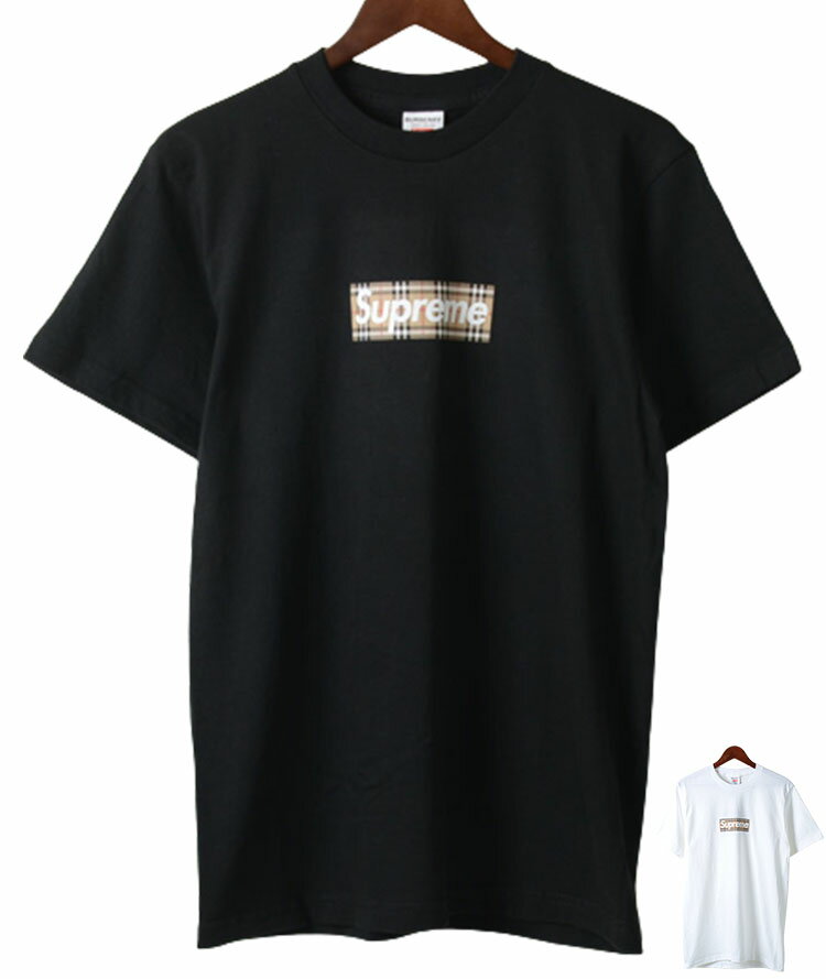 【並行輸入品】Supreme Burberry Box Logo Tee シュプリーム バーバリー ボックス ロゴ ティシャツ 半袖 全2色