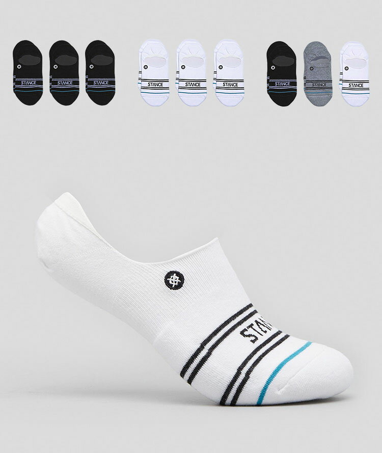 【3カラー】STANCE スタンス Socks ソックス BASIC 3 PACK NO SHOW ベーシック 3 パック ノーショー メンズ レディース ユニ...