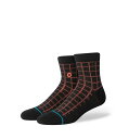 STANCE スタンス Socks ソックス FLYNN QTR フリン クオーター メンズ レディース ユニセックス ブラック 黒 靴下 ストリート スケーター スケート バスケット flynnqtr