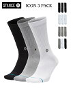 y4J[zSTANCE ICON 3 PACK Socks X^X ACR3pbN \bNX jZbNX Y fB[X C Xg[g XP[^[ XP[g oXPbg icon3pack