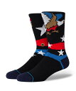 STANCE スタンス Socks ソックス FREEDOM STRIKE CREW メンズ ブラック 靴下 ストリート スケーター スケート バスケット freedomstrikecrew