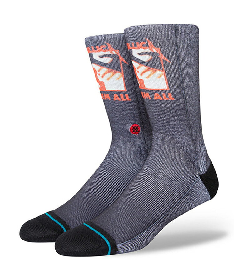 STANCE Socks KILL EM DEAD スタンス ソックス キル EM デッド ユニセックス メンズ レディース ブラック 黒 靴下 ストリート スケーター スケート バスケット killemdead