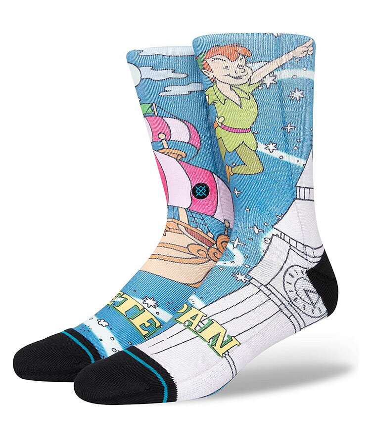 楽天honey（ハニー）STANCE PETER PAN BY TRAVIS Socks スタンス ピーターパン バイ トラヴィス ソックス メンズ レディース ユニセックス ブルー 青 靴下 ストリート スケーター スケート バスケット peterpanbytravis