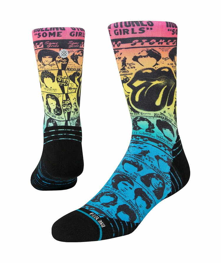 STANCE ROLLING STONES CREW Socks スタンス ローリング ストーンズリックス クルー ソックス メンズ マルチ 靴下 ストリート スケーター スケート バスケット rollingstones