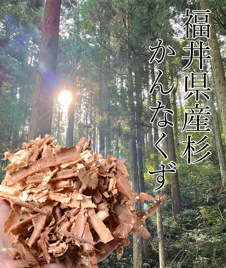 【50g】香り豊かな国産杉のかんなの削り木くず 無添加 国産杉100% 福井県産 カンナくず かんなくず 鉋屑 おがくず 小動物・昆虫床材 害虫防虫効果 消臭効果 吸収剤 ガーデニング インテリア