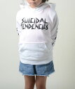 【110−160】SUICIDAL TENDENCIES LOGO SWEAT PARKA スイサイダルテンデンシーズ ロゴ スウェット パーカー ホワイト キッズ kids 子供服 スケーター ストリート